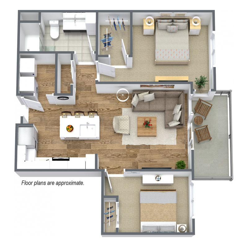 Spur 16 B2 Floor plan is available to lease and includes bedroom and 1 bath.
