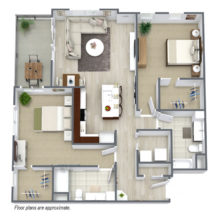 C11 floor plan for Wisconsin Spur 16 include 2 bedroom and 2 baths