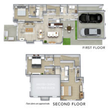 Spur 16 townhomes provide modern 3 bedroom and 2.5 bath floor plans. View our C1 floor plan.